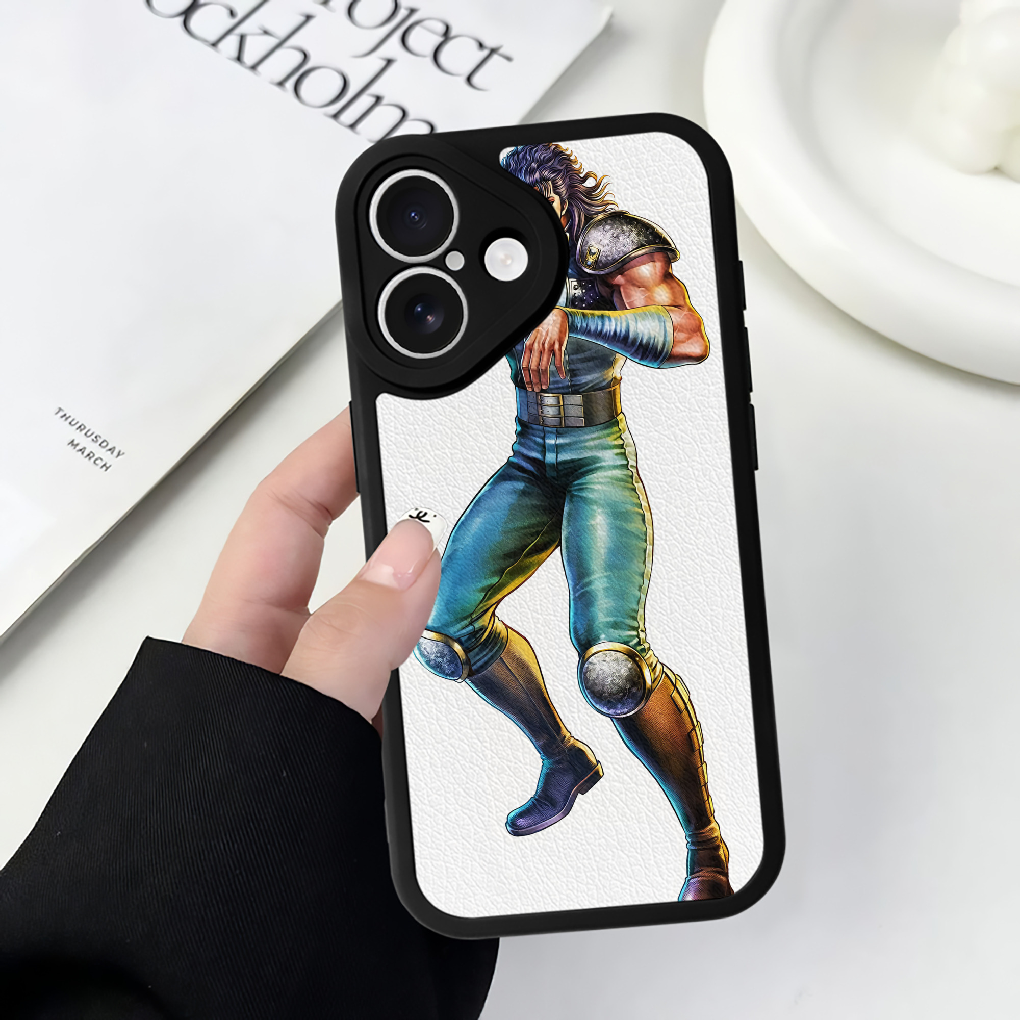 （画像用） 北斗の拳 Fist of the North Star 【iPhone 16シリーズ対応】シリコンスマホケース（レザー調） 材質：シリコン